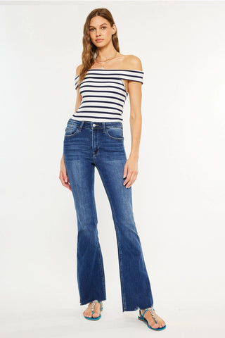 Kan Can High Rise BOOTCUT- Dark Wash