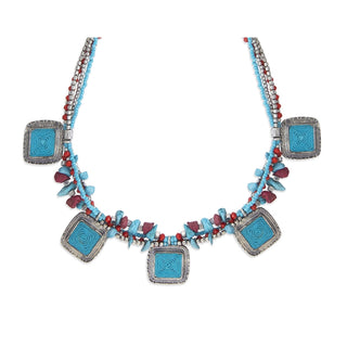 Chunky Blue Statement Necklace