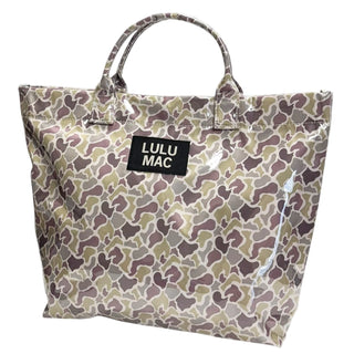Lulu Mac Light Camo Vinyl Tote Bag – 17x12"