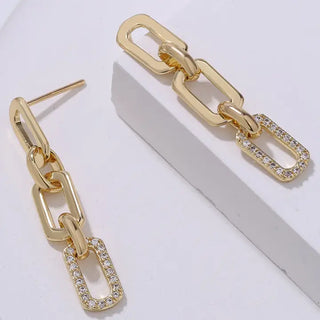 Gold Chain Link Earrings