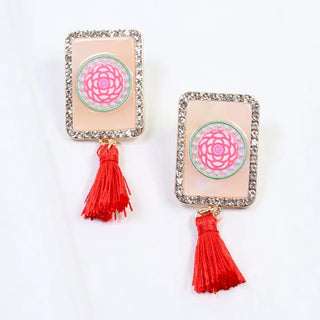 Rack Em Earring – Red