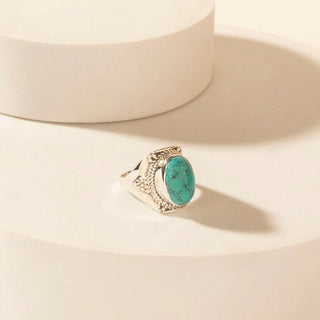 Myra Sterling Silver Turquoise Western Ring