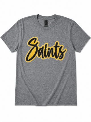 Saints Sequin Tshirt- Heather Gray