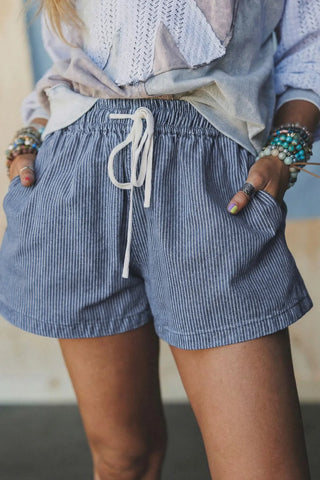 Seabreeze Stripe Denim Shorts