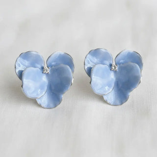 Artistic Floral Design Drop Earrings - front view