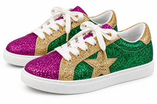 Mardi Gras Triple Color Sequin Sneakers