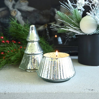 Silver Glass Christmas Tree Candle - 8 oz: Fresh Cut Fraser