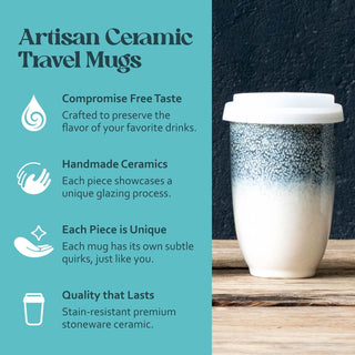 Glacier Ceramic Travel Cup 12oz