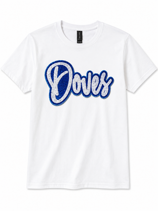 Doves Sequin Tshirt- White