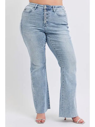 JB MR Rhinestone Side Panel Detail Flare