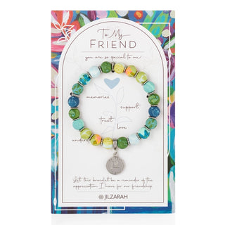 A Note to My Friend Beaded Stretch Bracelet Gift Set