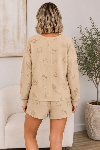 Western Print Lounge Set