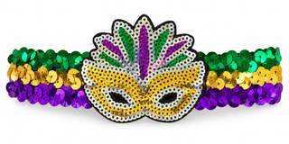 Mardi Gras Garter- Mask