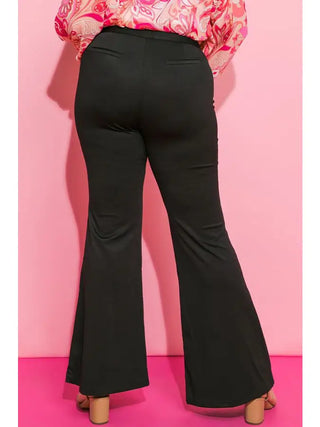 High-Rise Flare Pants - Black (Plus)