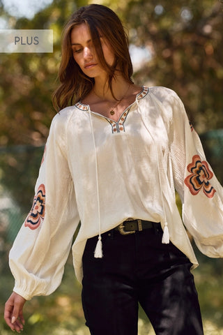 White Loose-Fit Blouse