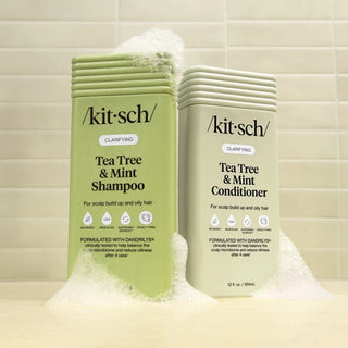 Kitsch Clarifying Tea Tree & Mint Shampoo & Conditioner Combo – 12 fl oz Each