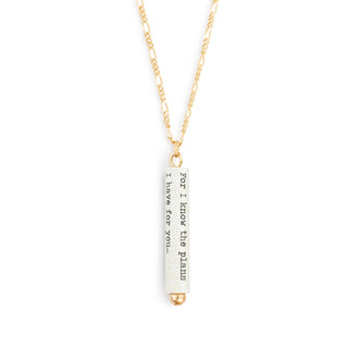 Your Journey Necklace – Jeremiah 29:11 Bar Pendant