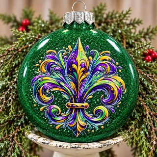 New Orleans Collection Ornament- FDL (Green)