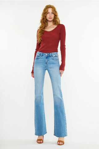 Mid Rise FLARE- Med Wash