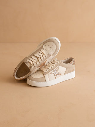 Liberty Glitter Star Sneaker | Vegan Leather Sneaker