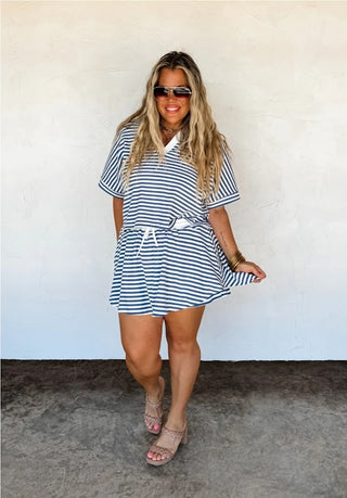 Blue Harbor Stripe Skort|4866