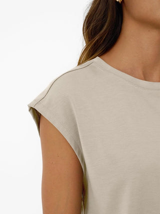 Casual Lounge Set – Cap Sleeve Top & Drawstring Shorts