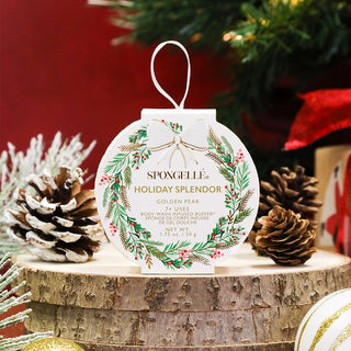 Spongellé Holiday Splendor Golden Pear Body Wash Infused Buffer