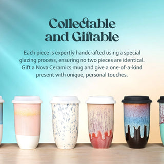 Monsoon Ceramic Travel Mug – 16oz with Lid & Sleeve