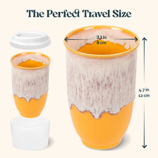 Grapefruit 12oz Ceramic Travel Mug