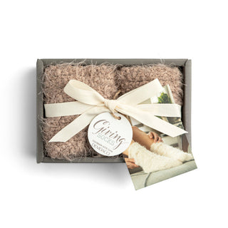 Giving Socks – Cozy Cable Knit Socks with Gift Card