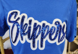 Skippers - Real Sequins Short Sleeve Game Day School Spirit Wear