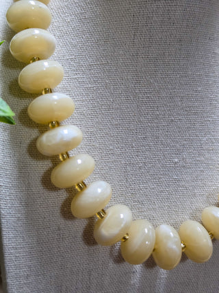 Ivory Chunky Disc Bead Necklace