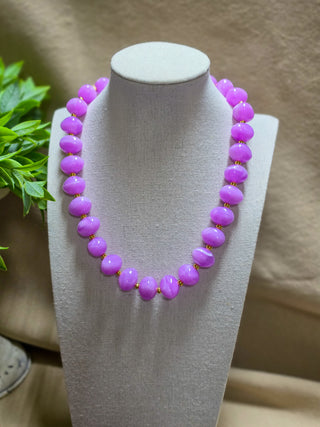 Orchid Chunky Bead Necklace