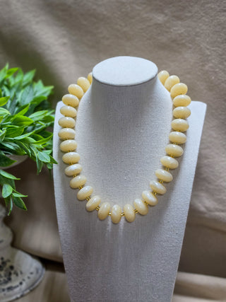 Ivory Chunky Disc Bead Necklace