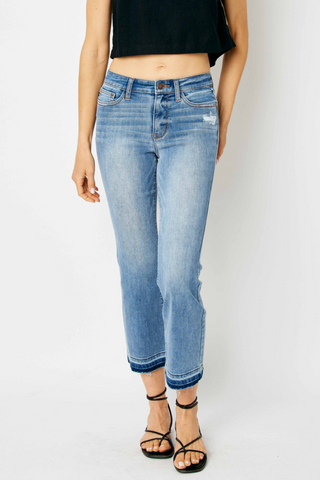 Judy Blue Release Hem Cropped Bootcut